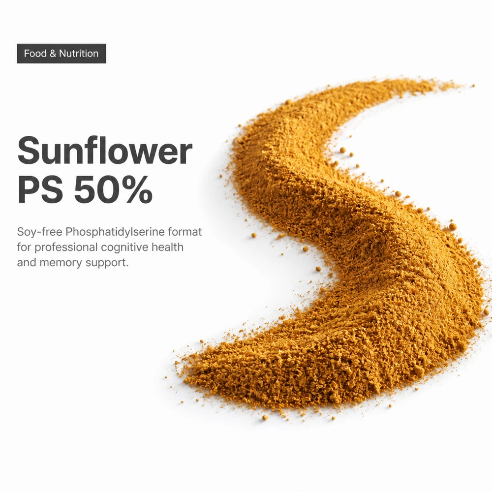 Sunflower-Derived Phosphatidylserine 50% Powder for Nutrition Formulations product sourcing presentation