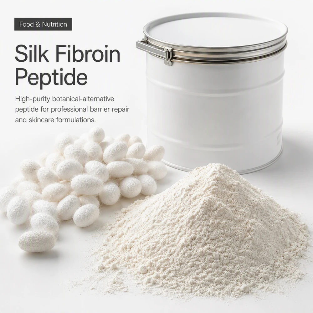 Silk Fibroin Peptide Powder for Cosmetic Film-Forming Formulations product sourcing presentation