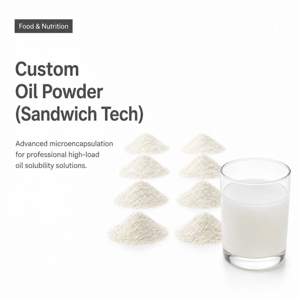 Custom Microencapsulated Oil Powder Premix with Sandwich Encapsulation Technology product sourcing presentation