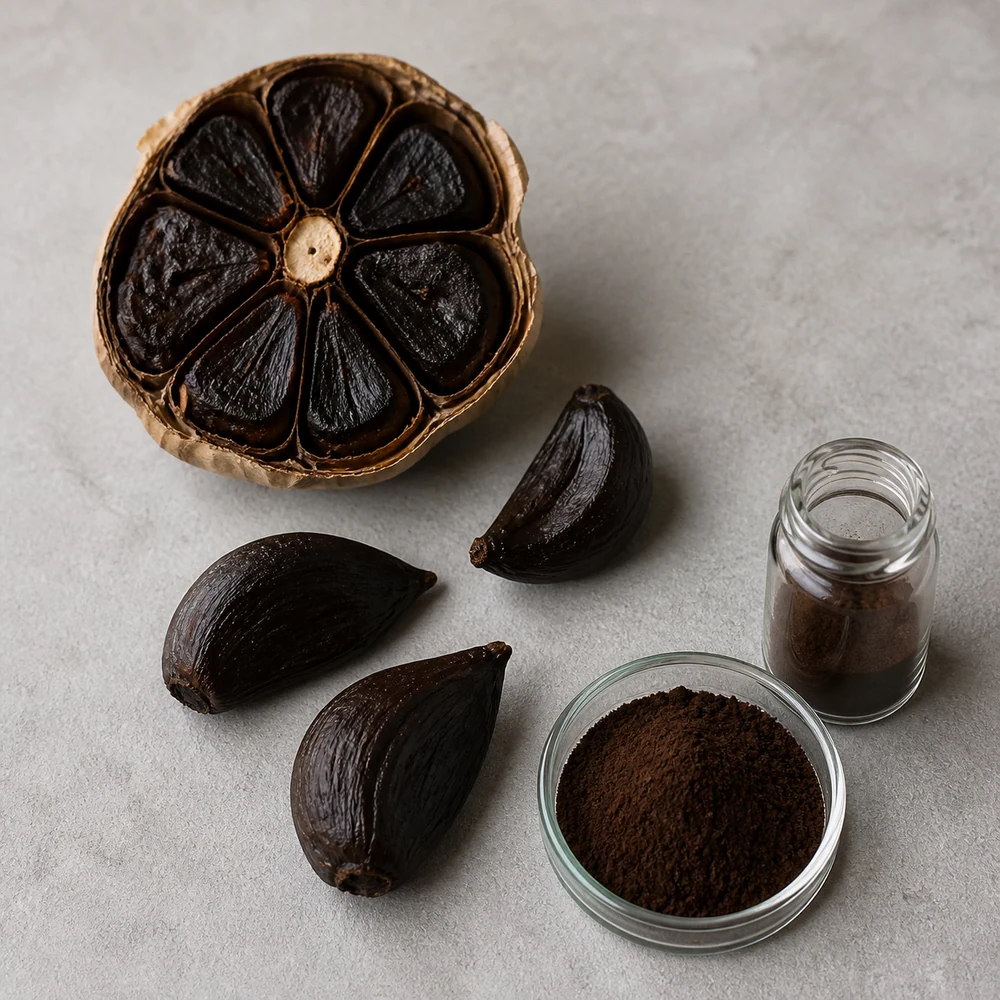Black Garlic Extract with 1% SAC for B2B Project Review ingredient and specification presentation