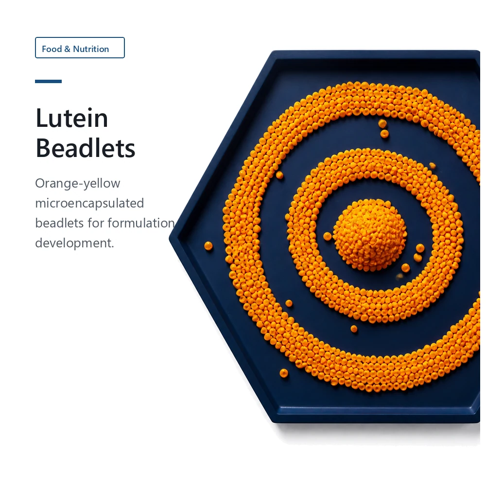 Lutein 20% Beadlets for B2B Project Review product sourcing presentation