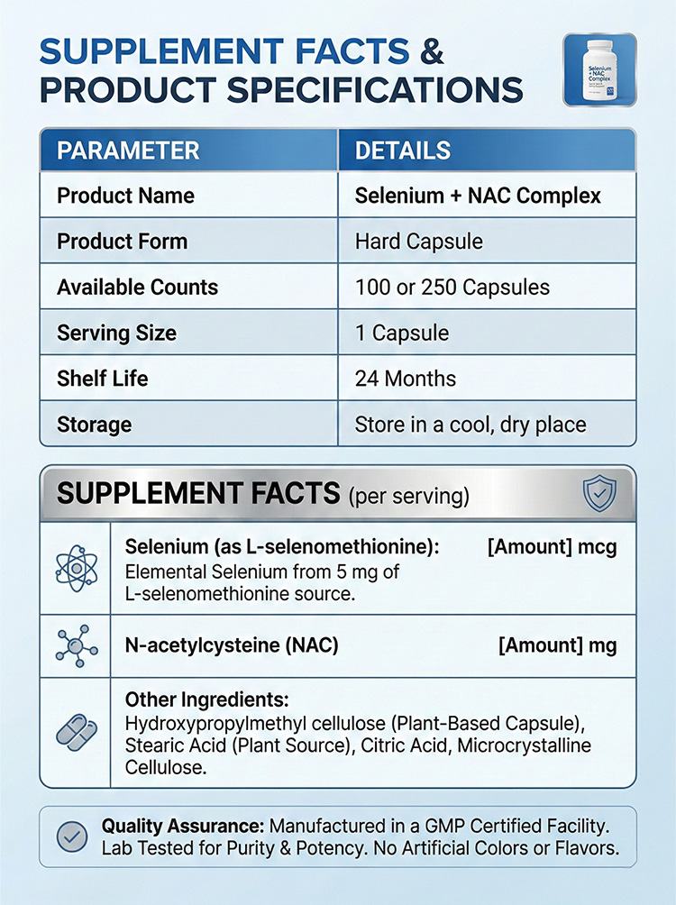 Contains selenium NAC product detail image 7
