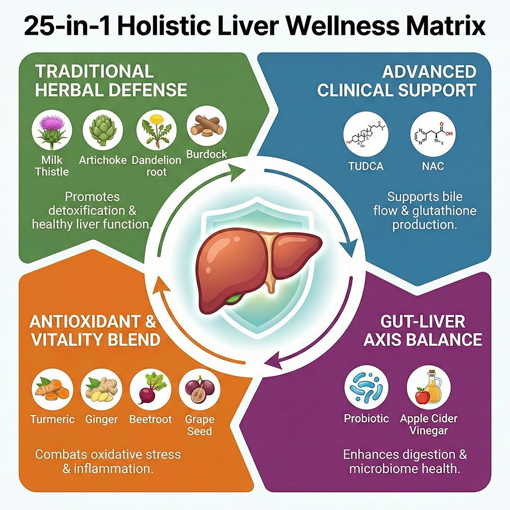 Herbal liver-supported milk thistle supplement product detail image 2