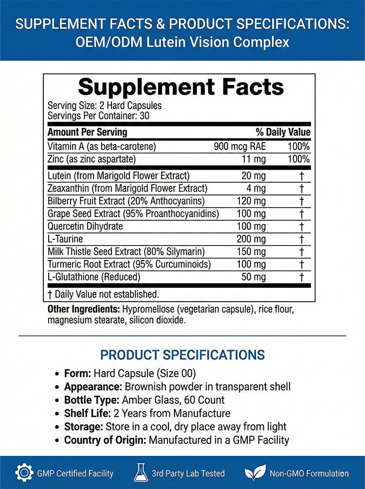 Lutein eye and vision complex product detail image 7