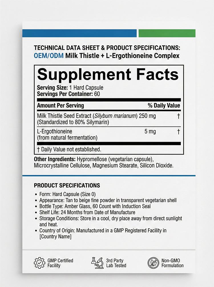 Milk Thistle + L-Ergot Thionin Supplement product detail image 7