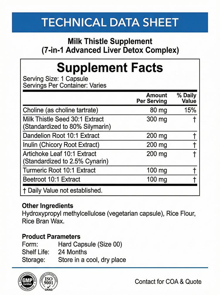 Milk thistle supplement product detail image 7