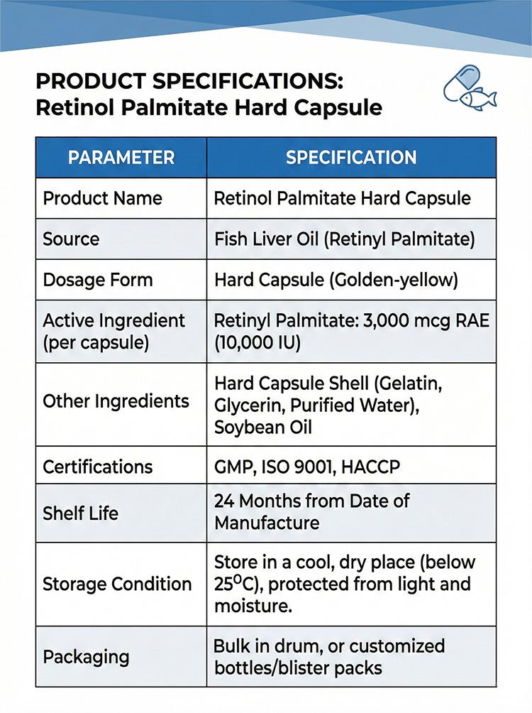 Retinol palmitate dietary supplement product detail image 7