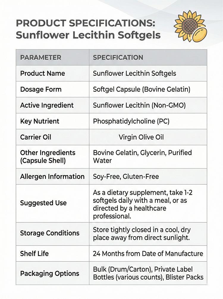 Sunflower lecithin product detail image 7