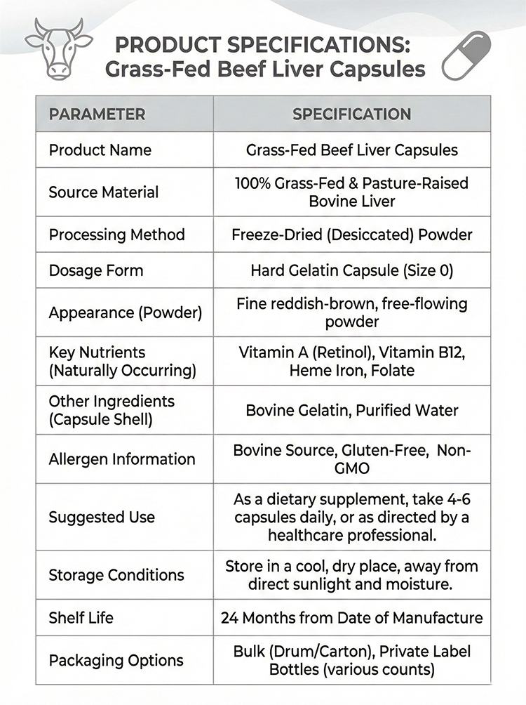 Supplements for grass-fed beef liver product detail image 7