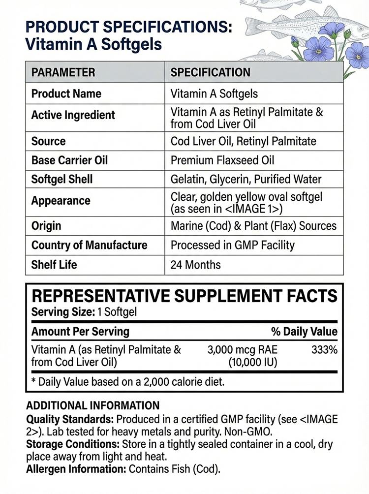 Vitamin A (from cod liver oil) product detail image 7