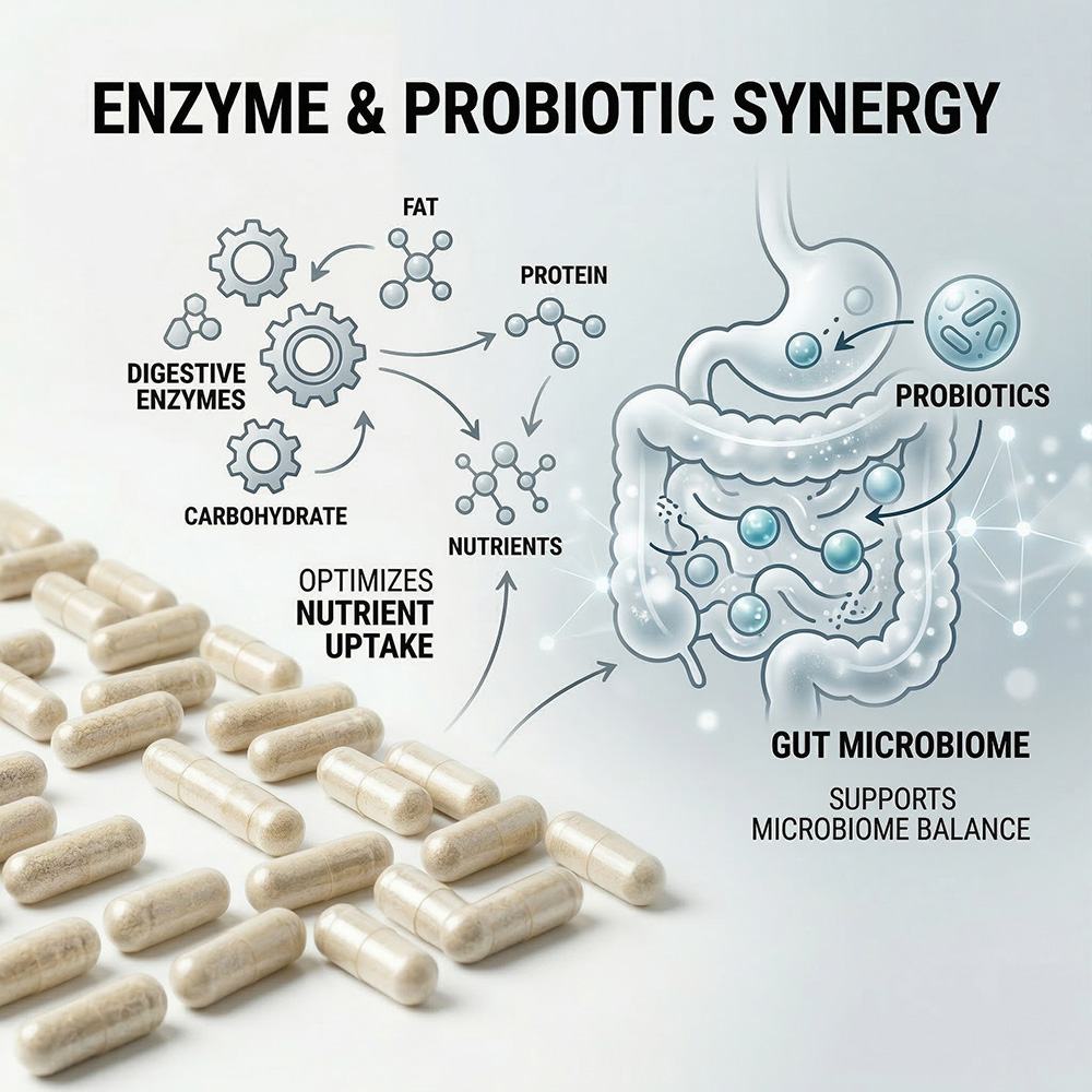 Digestive enzymes and probiotics product detail image 2