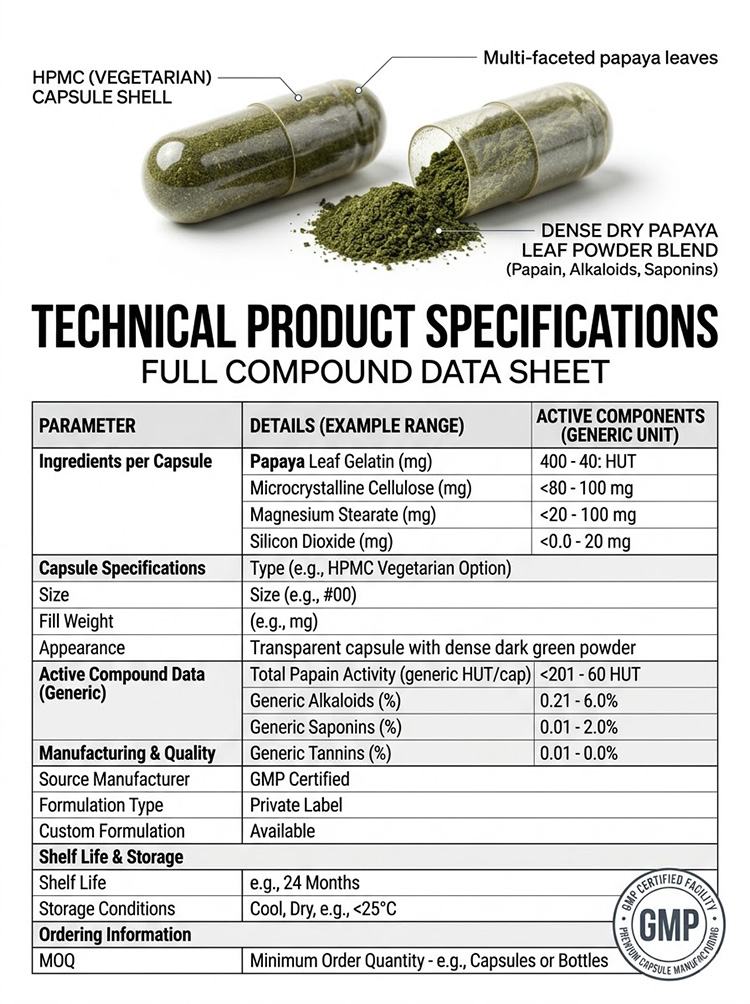 Multi-faceted papaya leaves product detail image 7