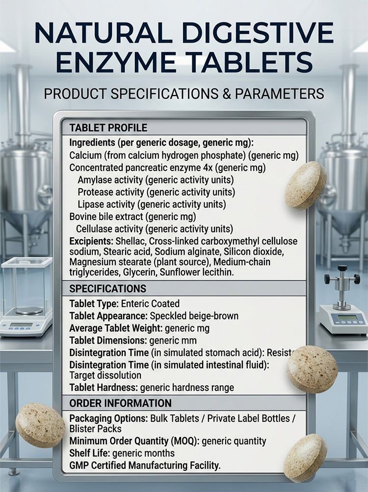 Natural digestive enzyme tablets product detail image 7