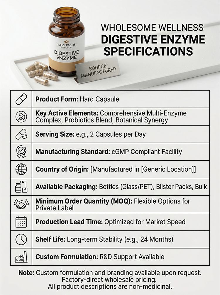 Wholesome Wellness Digestive Enzyme product detail image 7