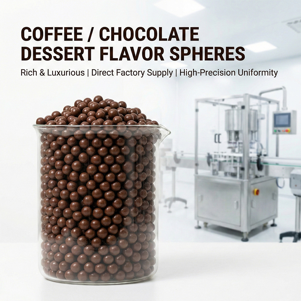 Coffee & Chocolate Dessert Flavor Spheres for Food Application Development product main image