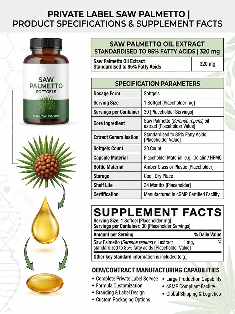 Saw Palmetto Dietary Supplement30 Softgels product detail image 7