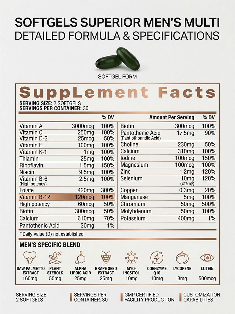 Softgels Superior Men's Multi product detail image 7