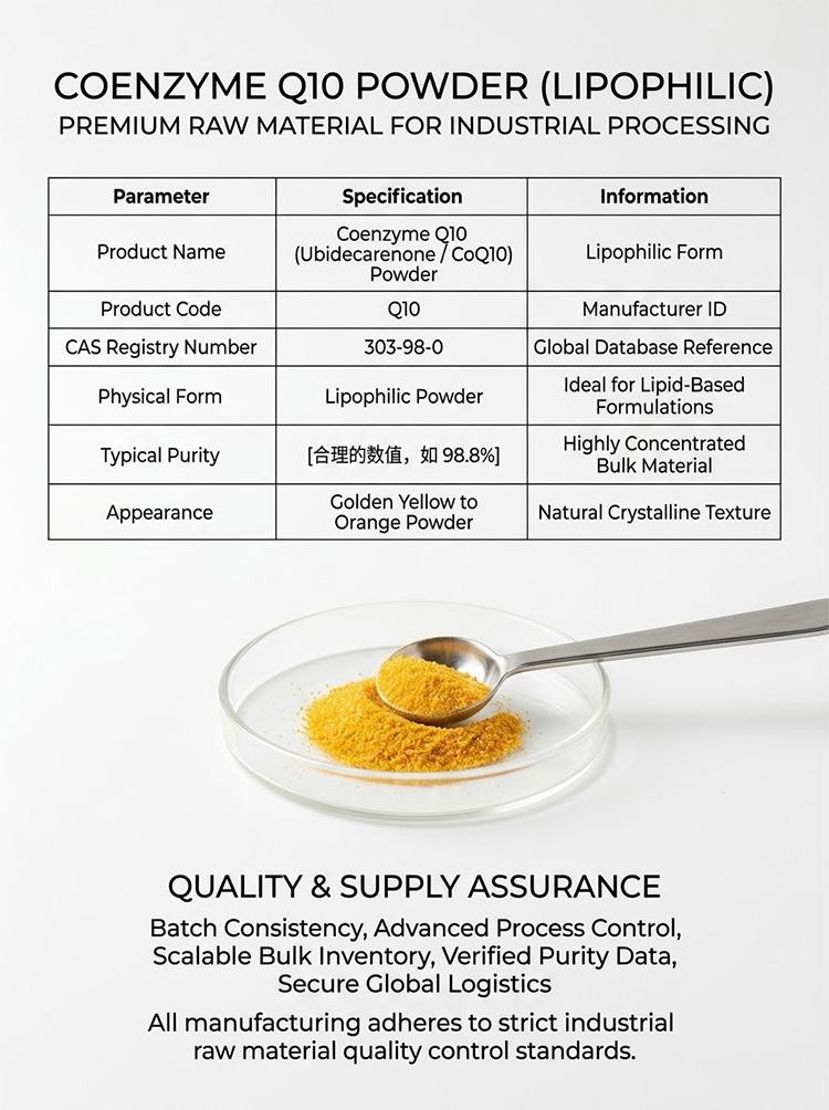 Coenzyme Q10 Ubidecarenone Lipophilic Powder product detail image 7