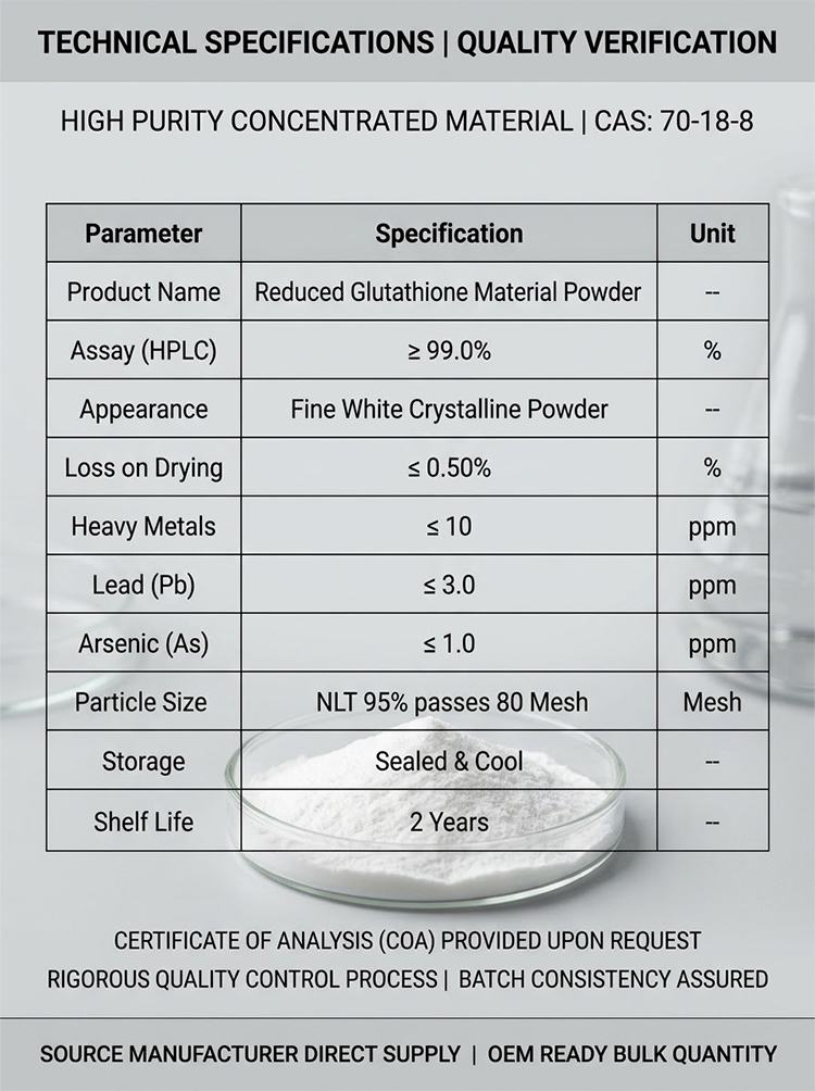 High Purity Reduced Glutathione Material Powder product detail image 7