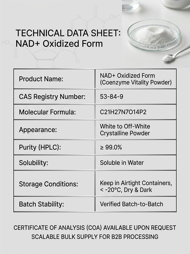 NAD+ Oxidized Form Coenzyme Vitality Powder product detail image 7