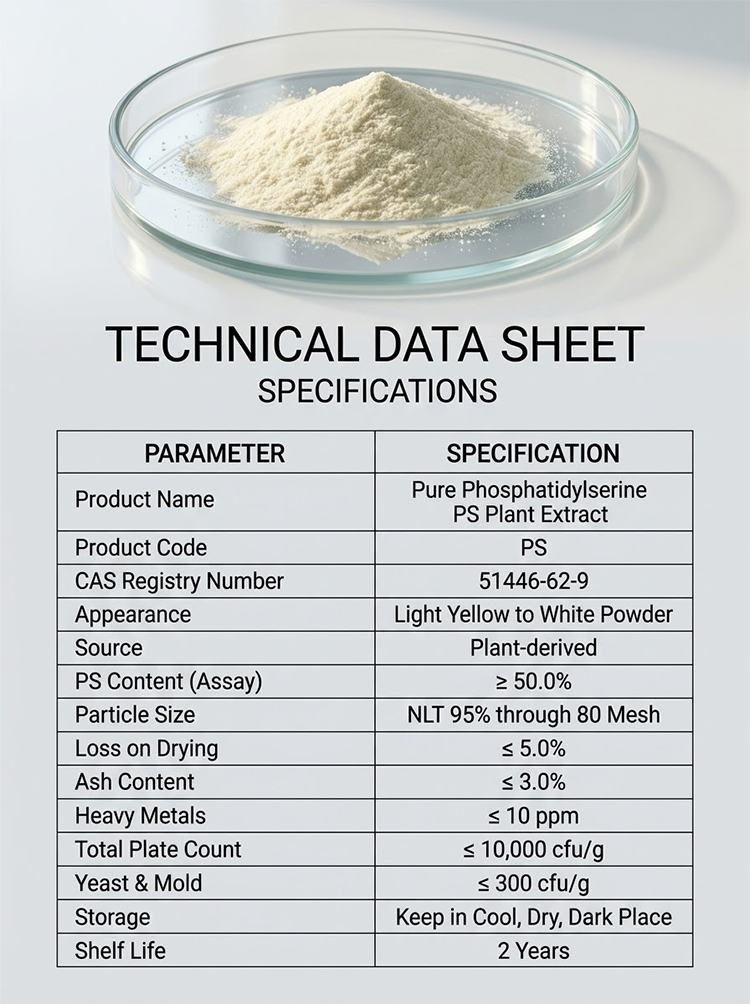 Pure Phosphatidylserine PS Plant Extract Powder product detail image 7