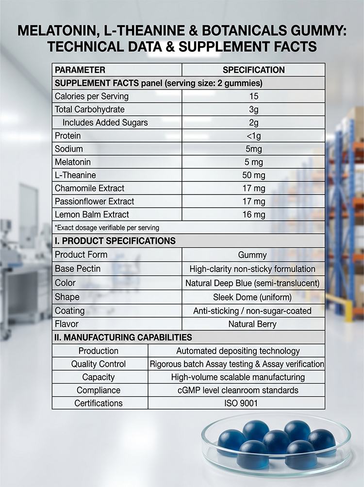 Melatonin, L-Theanine& Botanicals product detail image 7