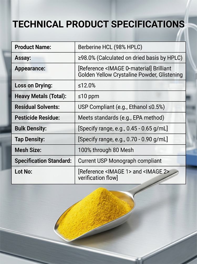 Berberine HCL 97% Powder product detail image 7