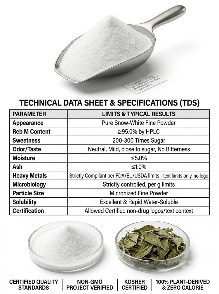 Stevia Extract Rebaudioside M 95% product detail image 7