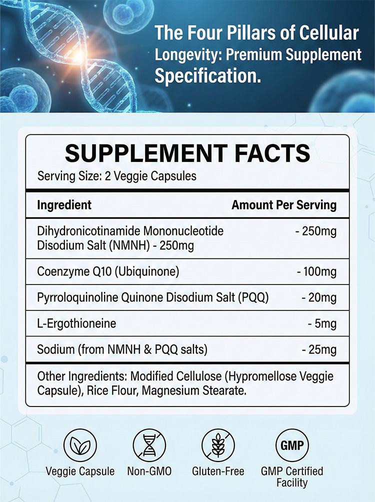 CoQ10 PQQ L-Ergothioneine Capsules product detail image 7