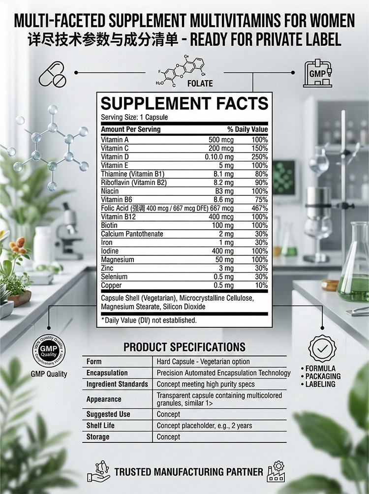 Multi-faceted supplement multivitamins for women product detail image 7