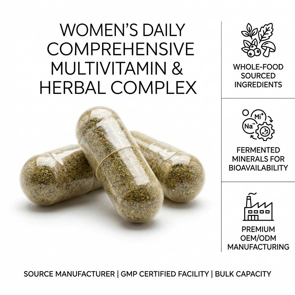 Women take a multi-vitamin tablet every day