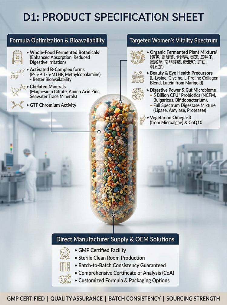 Women's fermented multi-vitamins product detail image 7