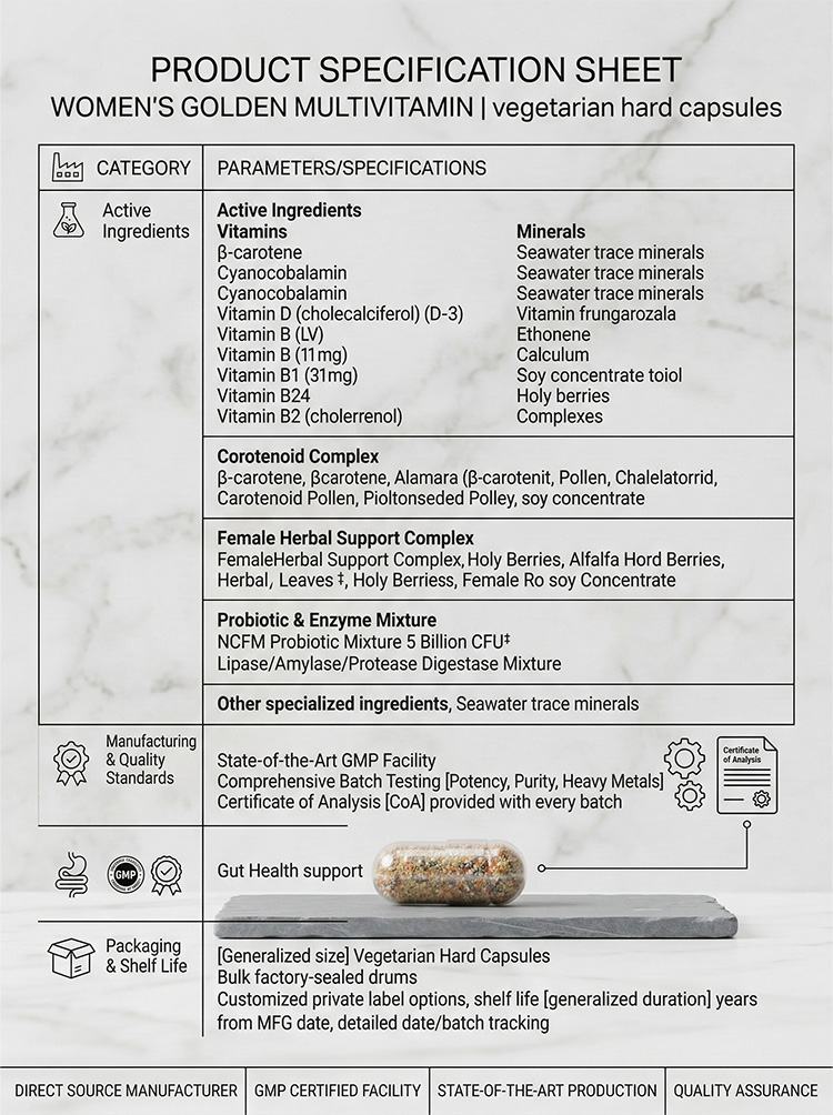 Women's golden multivitamin product detail image 7